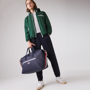 Bolsas Lacoste Hombre Azul Marino Azules Blancos Rojos Classic Tricolour Accents Weekender Bag IM1-63926M6