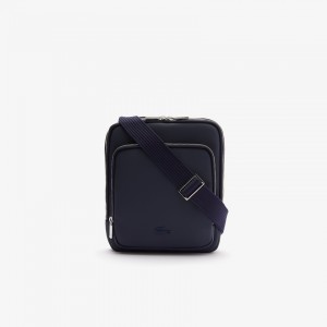 Bolsas Lacoste Hombre Azul Marino Classic Zippered Pocket Rectangular Crossbody Bag EC1-16271W2