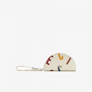 Bolsas Lacoste Daily Classic Coated Print Canvas Half Moon Clutch Mujer Beige | ZF5-78827P5