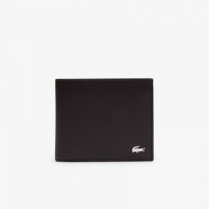 Bolsas Lacoste Fitzgerald billfold in leather Hombre Marrom Oscuro | AH4-98959E3