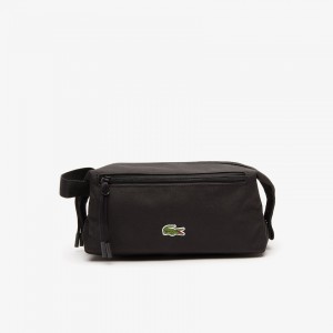 Bolsas Lacoste Néocroc Canvas Toilet Kit Hombre Negros | MM7-05310Z5