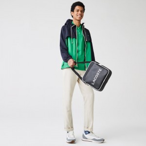 Bolsas Lacoste Hombre Negros Ultimum Coated Canvas Crossbody Bag SA5-67676H9