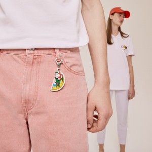 Bolsas Lacoste x FriendsWithYou Coloured Metal Charm Keyring Hombre Amarillos | VO8-56175V3