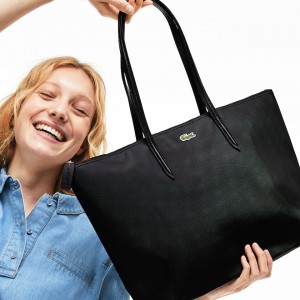 Bolso Tote Lacoste L.12.12 Concept Zip Mujer Negros | NR2-80028F4