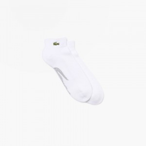Calcetines Lacoste SPORT Printed Crocodile Low-Cut Cotton Hombre Blancos Grises | NO8-79977E3