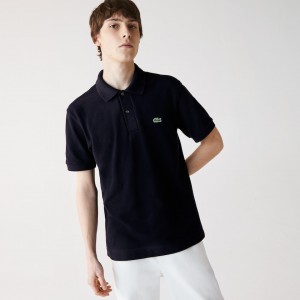Camisa Polo Lacoste Classic Fit Organic Cotton Piqué Hombre Azul Marino Azules | IH4-94199U1