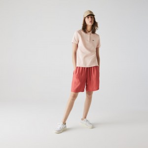 Camisa Polo Lacoste Classic Fit Soft Cotton Petit Piqué Mujer Rosas Claro | IW2-80648Y8