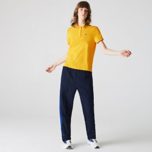 Camisa Polo Lacoste Classic Fit Soft Cotton Petit Piqué Mujer Amarillos | NJ7-77027W4