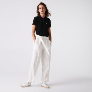 Camisa Polo Lacoste Classic Fit Soft Cotton Petit Piqué Mujer Negros | YP0-28522P2