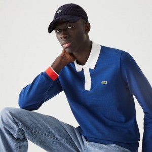 Camisa Polo Lacoste Regular Fit Made in France Hombre Azules Blancos Rojos | EP5-06190O5