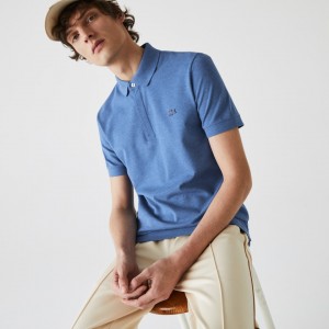 Camisa Polo Lacoste Regular Fit Paris Hombre Azules | CL6-57835R2