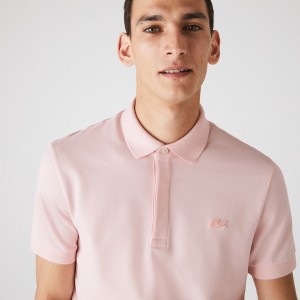 Camisa Polo Lacoste Regular Fit Paris Hombre Rosas Claro | VN5-26282B9