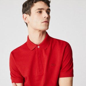 Camisa Polo Lacoste Hombre Rojos Regular Fit Paris TH1-40194A1