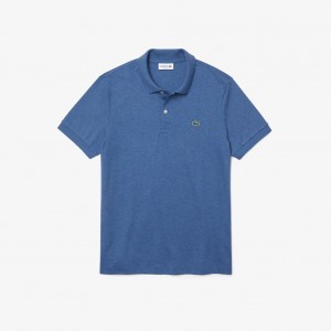 Camisa Polo Lacoste Regular Fit Soft Cotton Hombre Azules | NX0-17401L2
