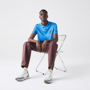 Camisa Polo Lacoste Regular Fit Soft Cotton Hombre Azules | QO9-63516D9