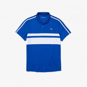 Camisa Polo Lacoste SPORT Breathable Piqué Tennis Hombre Blancos | ZA4-30583Q6
