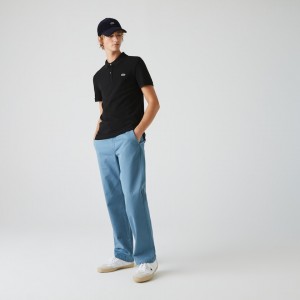 Camisa Polo Lacoste Slim Fit in Petit Piqué Hombre Negros | RM9-30743B3
