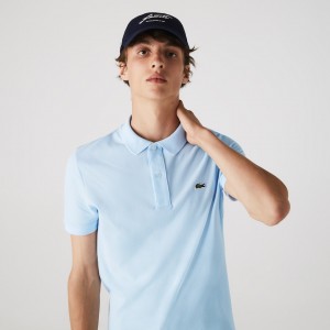 Camisa Polo Lacoste Slim Fit in Petit Piqué Hombre Azules Claro | LB7-58575N0