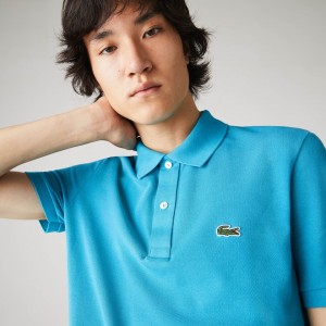 Camisa Polo Lacoste Slim Fit in Petit Piqué Hombre Azules | XR2-84588M4