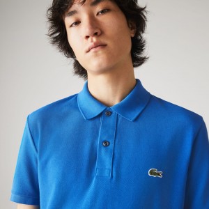 Camisa Polo Lacoste Slim Fit in Petit Piqué Hombre Azules | OA1-42714R8