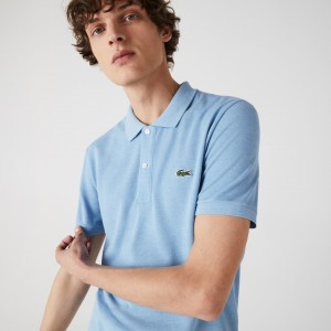Camisa Polo Lacoste Slim Fit in Petit Piqué Hombre Azules | VC0-05050U6