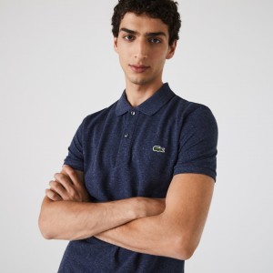 Camisa Polo Lacoste Slim Fit in Petit Piqué Hombre Azules | KB3-89278G3