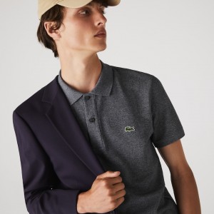 Camisa Polo Lacoste Slim Fit in Petit Piqué Hombre Grises | ZI8-31033Q3