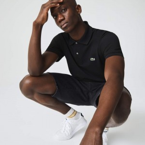 Camisas Lacoste Classic Fit L.12.12 Polo Hombre Negros | GB4-39523R5