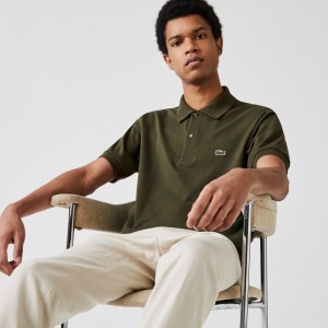 Camisas Lacoste Classic Fit L.12.12 Polo Hombre Kaki Verdes | SK1-75737J4