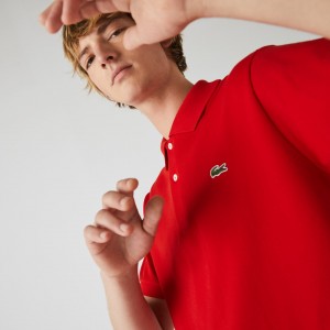 Camisas Lacoste Classic Fit L.12.12 Polo Hombre Rojos | EZ8-36293A0