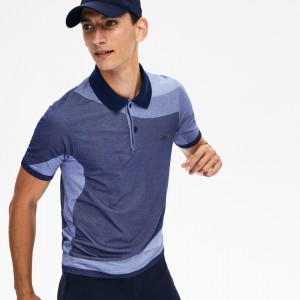 Camisas Lacoste Motion Ergonomic Polo Hombre Azul Marino Azules Morados | DC3-05620B0