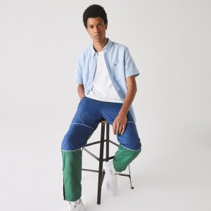 Camisas Lacoste Hombre Azules Claro Regular Fit Oxford Cotton UV1-71577U9