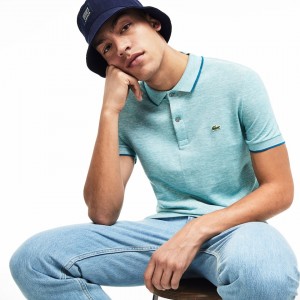 Camisas Lacoste Regular Fit Piqué Polo Hombre Azules | NL2-21862V1