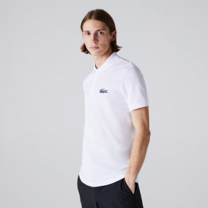 Camisas Lacoste x National Geographic Regular Fit Organic Cotton Polo Hombre Blancos | FR8-32823Q0