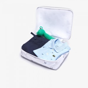 Camiseta Lacoste Niños Azules Claro Azul Marino Azules Baby Rattle And Cotton Piqué Pajama Box Set CH1-24442Y9