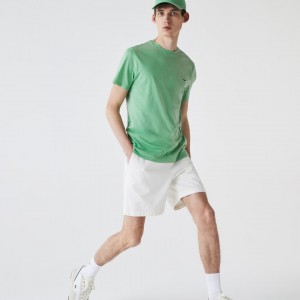 Camiseta Lacoste Crew Neck Pima Cotton Jersey Hombre Verdes | DH5-14651J6