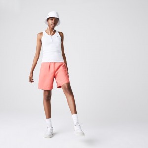 Camiseta Lacoste Sleeveless Scoopneck Top Mujer Blancos | SP4-89658L4