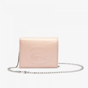Carteras Lacoste Croco Crew Grained Leather Phone Mujer Rosas | YK5-62776S2