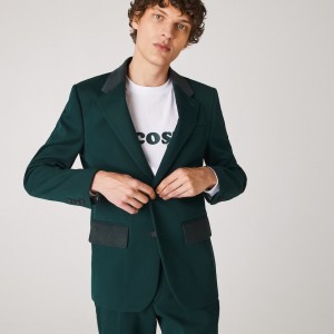 Chamarras Lacoste LIVE Cotton Cloth Suit Hombre Verdes | LM8-45564D7