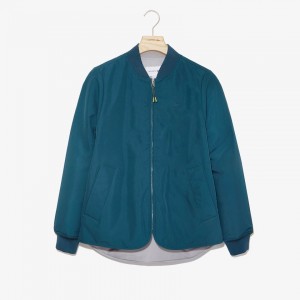 Chamarras Lacoste Quilted Reversible Rain Mujer Azules Grises | XF6-44864W6