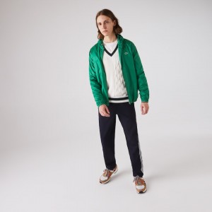 Chamarras Lacoste SPORT Hooded Water-Resistant Hombre Verdes | UG0-77087D5