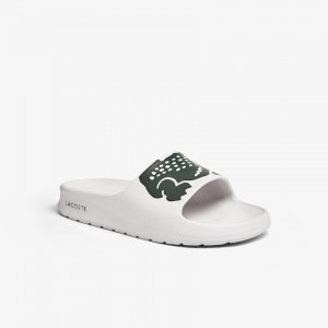 Chanclas Lacoste Croco 2.0 Synthetic Hombre Blancos | NR3-97619O4