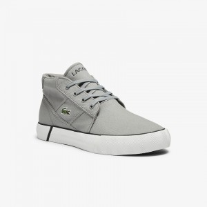 Zapatos Chukka Lacoste Gripshot Canvas and Leather Hombre Grises Grises Oscuro | EO0-11521U4