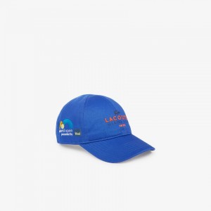 Gorras Lacoste SPORT Miami Open Cotton Hombre Azules Naranjas Azul Marino Azules | ZE4-78757I3