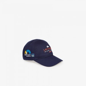 Gorras Lacoste SPORT Miami Open Cotton Hombre Azul Marino Azules Naranjas Blancos | LX9-69986L4