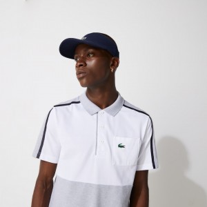 Gorras Lacoste SPORT Piqué And Fleece Tennis Visor Hombre Azul Marino Azules | VU3-61086M2