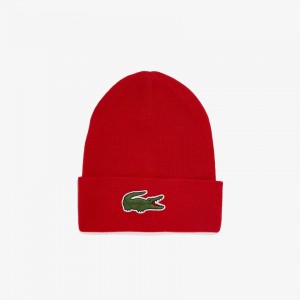 Gorras Lacoste Wool Blend Knit Hombre Rojos | RK6-80948X1