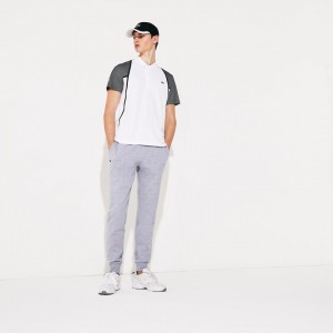 Pantalon Deportivo Lacoste SPORT Fleece Tennis Hombre Grises | GF3-67806Z8