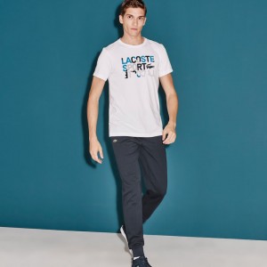 Pantalon Deportivo Lacoste SPORT Fleece Tennis Hombre Azul Marino Azules | LN7-95869N3