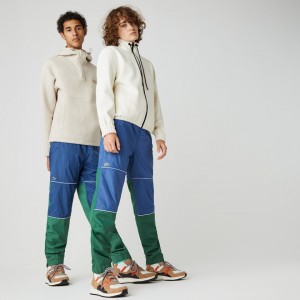 Pantalon Lacoste LIVE Colorblock Tracksuit Hombre Verdes Azules | PM7-12561S7